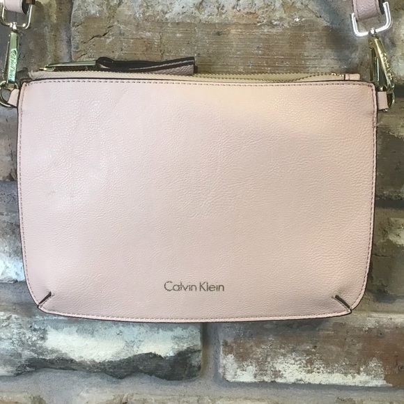 CALVIN KLEIN Women’s Peach & Tan 3 N 1 Crossbody Bag Purse Shoulder Bag - Picture 1 of 10